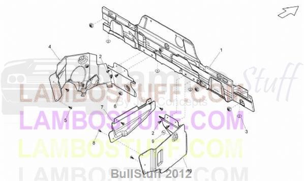 2013 Lamborghini GALLARDO LP 560-4 SPYDER FL II EUROPE HEAT SHIELD (825.08.00)